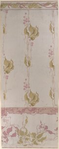 Virginia Creeper wallpaper design, 1902, manufactured bei Tapetenfabrik Engelhard, Mannheim,